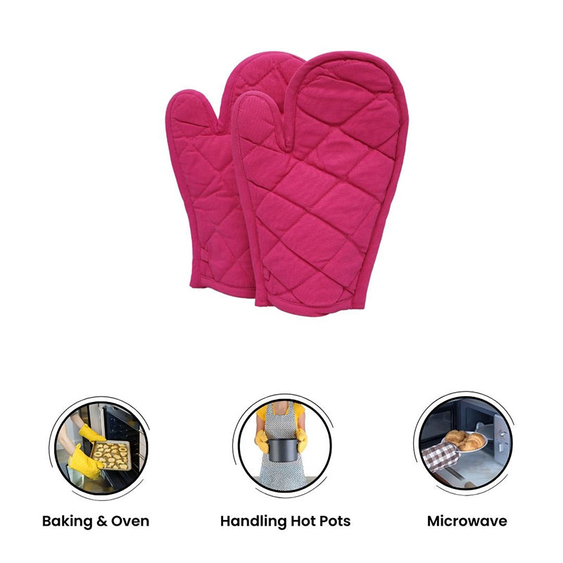 Swayam Garde Kitchen Gloves (Pink) - Set Of Two media 3