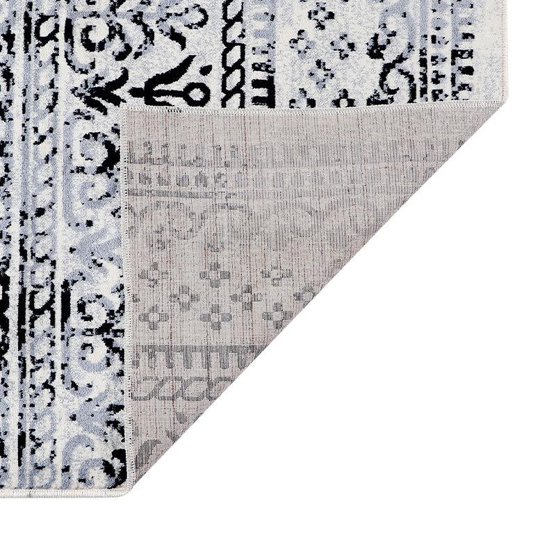 Karta Non-Anti Skid Nylon Dhurries - Grey & Black media 3