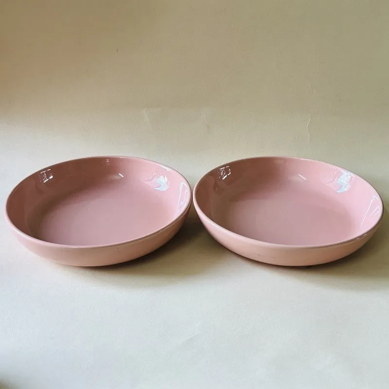 Ceramic Salad Bowls (Pink,300 mL Each) - Set Of Two media 8