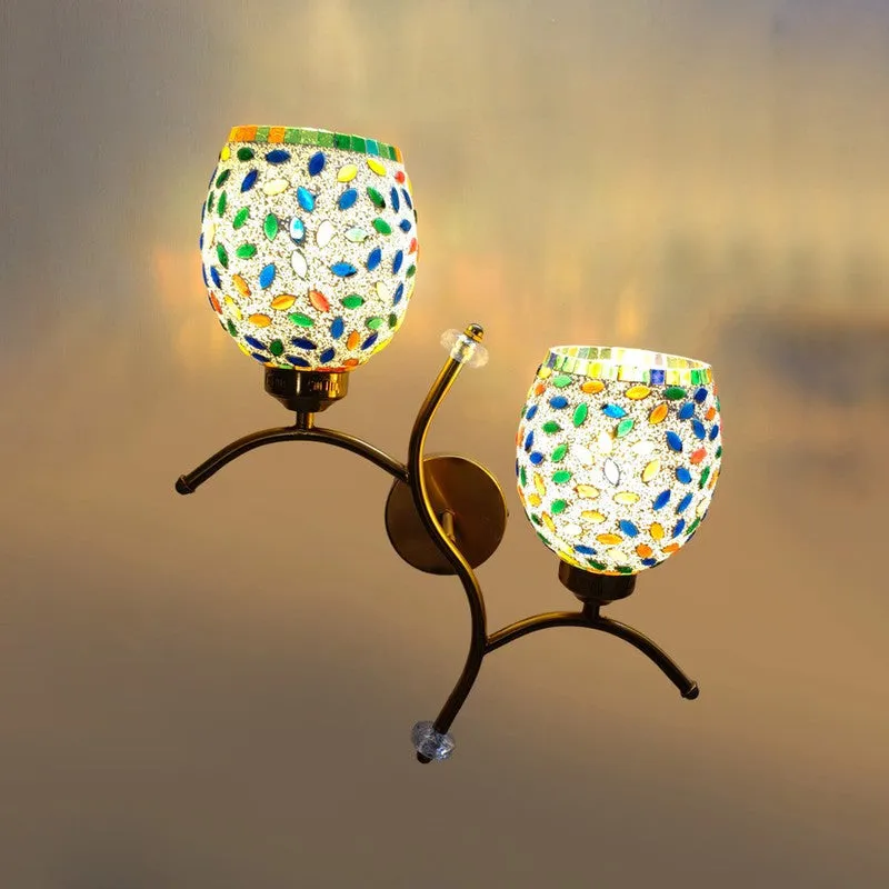 Lumora Twin Glass Wall Lamp - Multicolor media 6