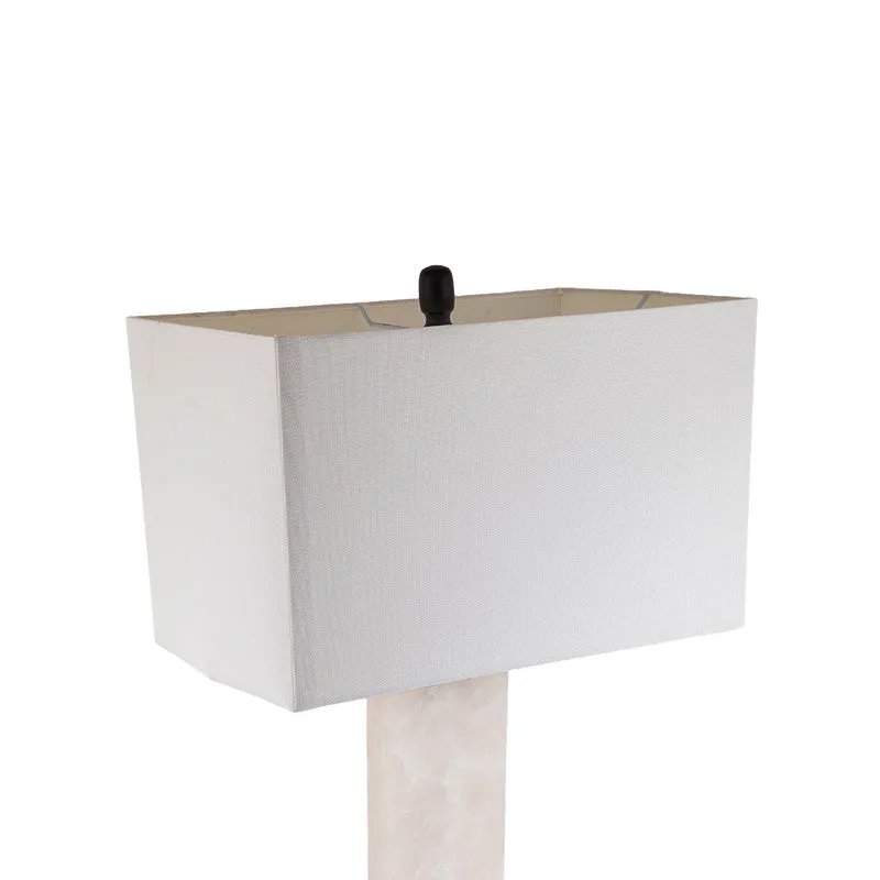 AarviDecor Yorkton Accent Fabric Table Lamp - White media 5