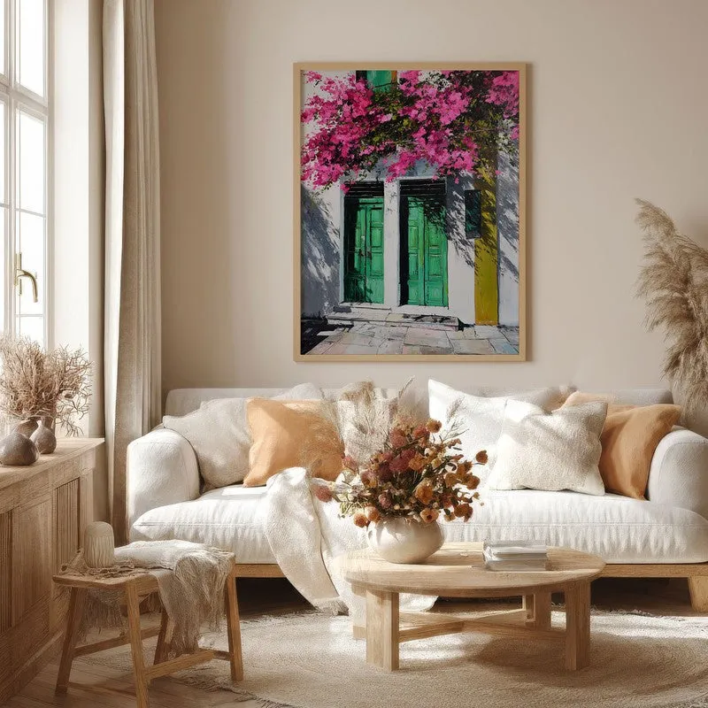 Maison Flora Canvas Wall Painting - Brown Frame media 4