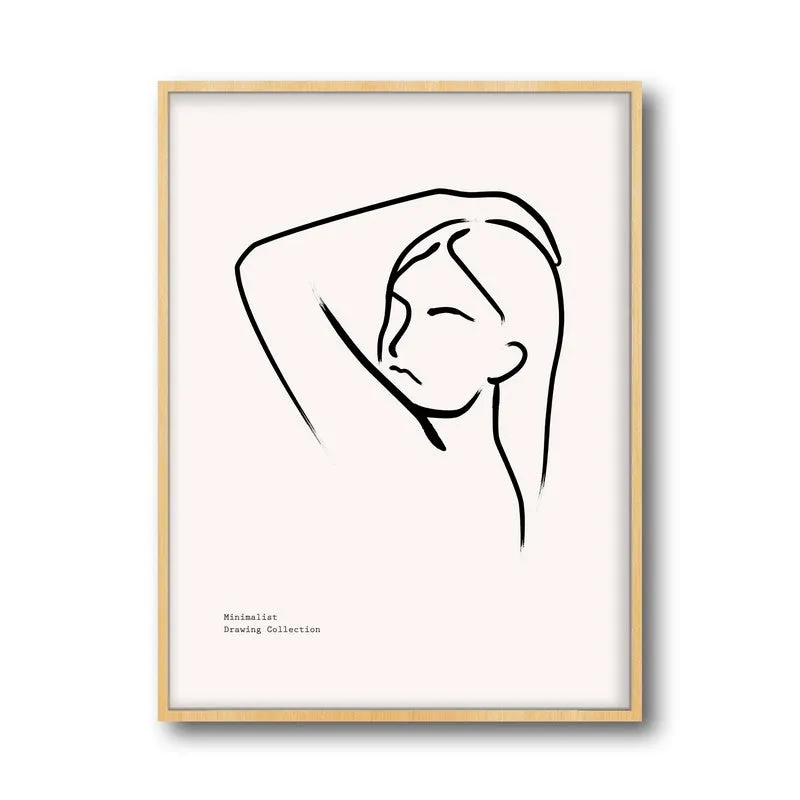Soft Incline Canvas Wall Painting With Brown Frame media 3