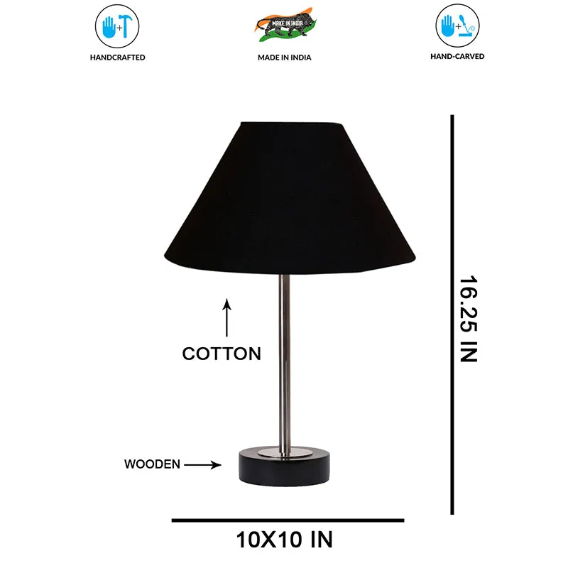 Cotin II Rodin Wooden Table Lamp - Black,Silver media 7