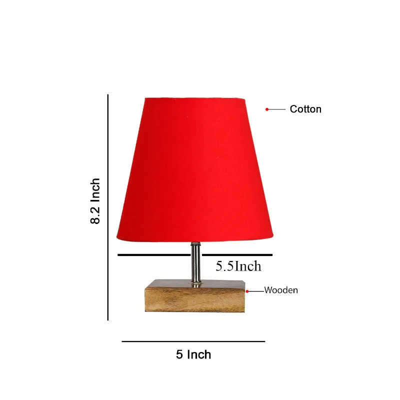 Tryda Fabric Table Lamp - Red,Brown media 5