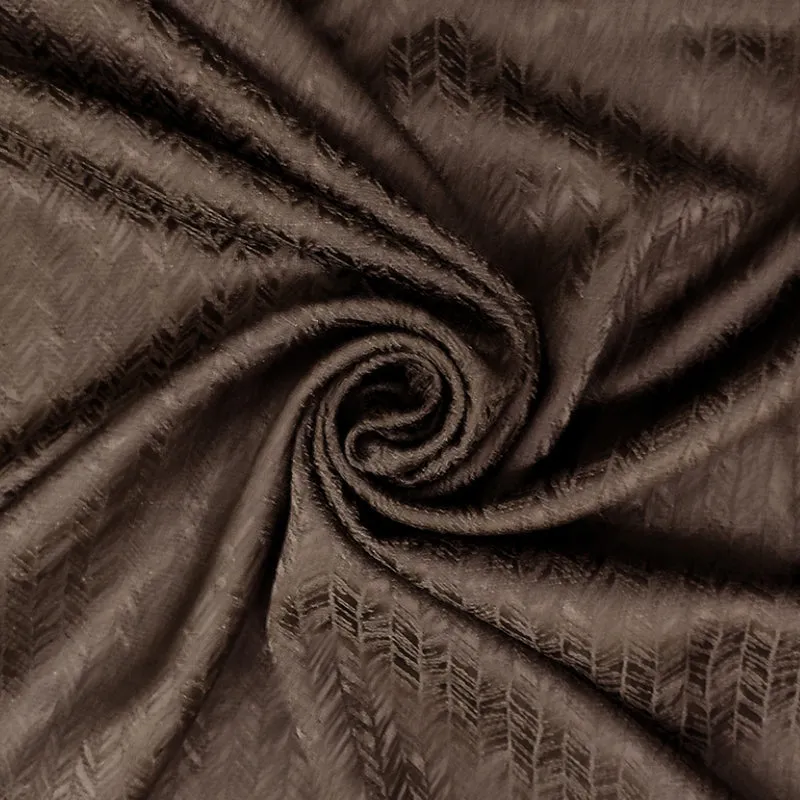 Fasho Jaquard Blackout Curtain (Brown) - Set Of Two media 4