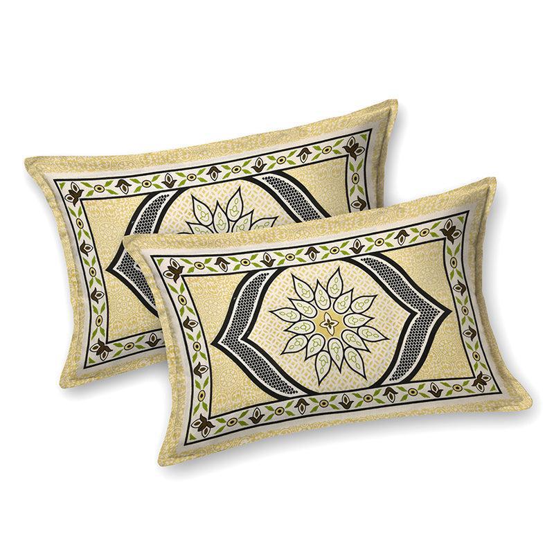 Kashish Comfort Ethnic Cotton Bedsheet (Yellow) - 150 TC media 7