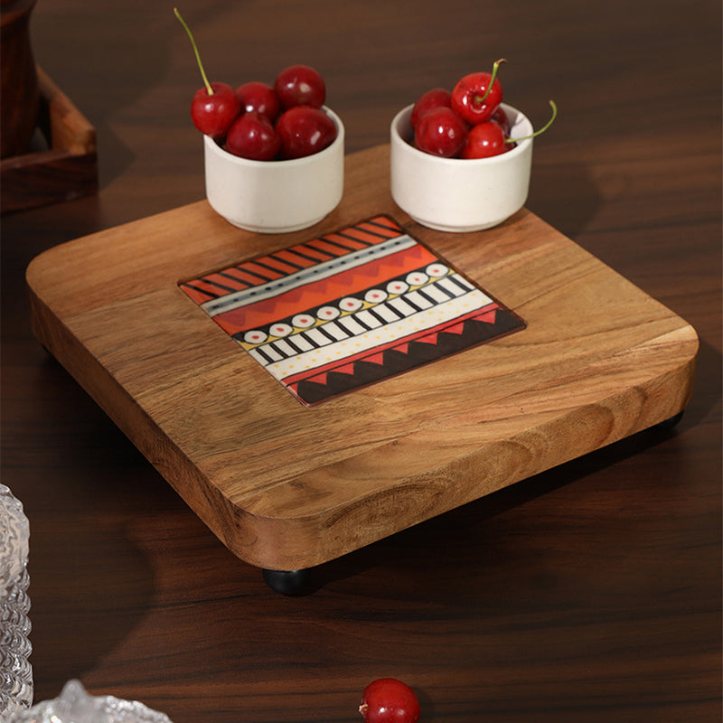 Arisha (Wood,Ceramic) Platter