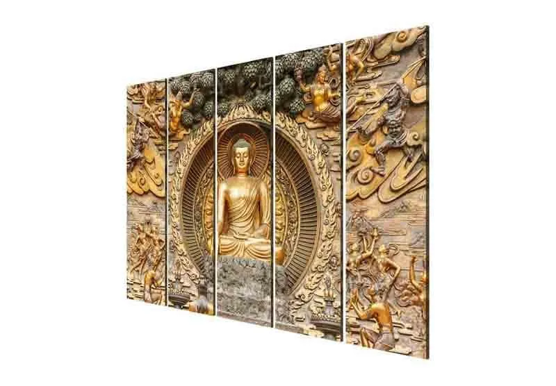 Buddha Shrine Wall Art - Five Piece Set media 6