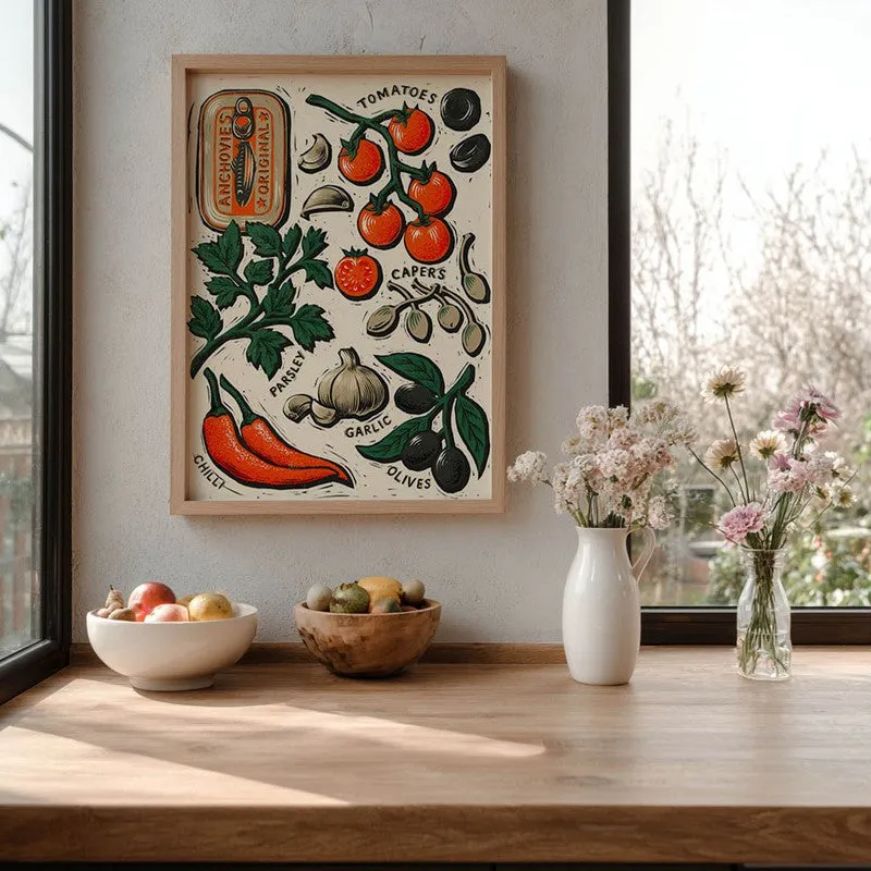 Flavour & Story Archival Canvas Wall Art - Brown media 6