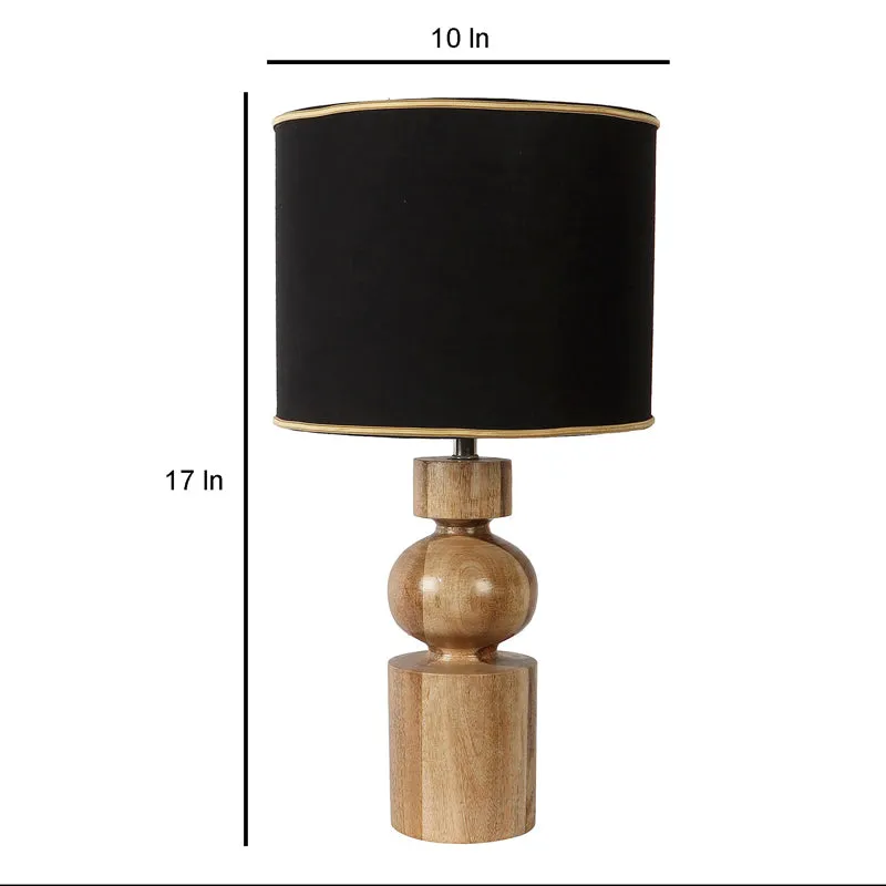 Orbium Wooden Table Lamp - Black,Brown media 5