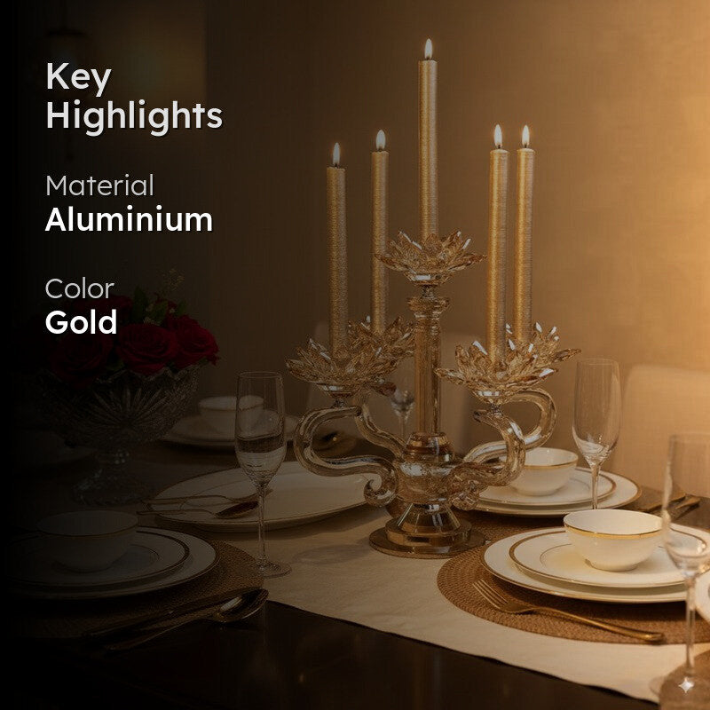 Aurevo Candle Holder - Gold media 2