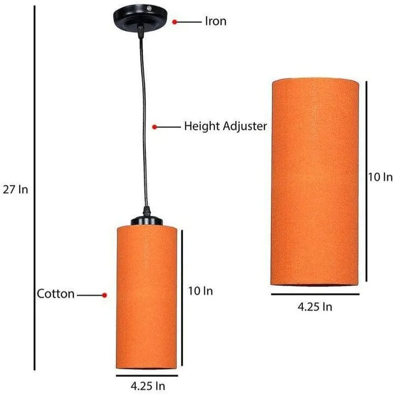 Solid Squad Cotton Ceiling Lamp - Orange media 6