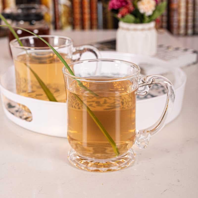 Timothy Glass Tea Cup (135 mL Each) - Set of Two - 135 ML Each