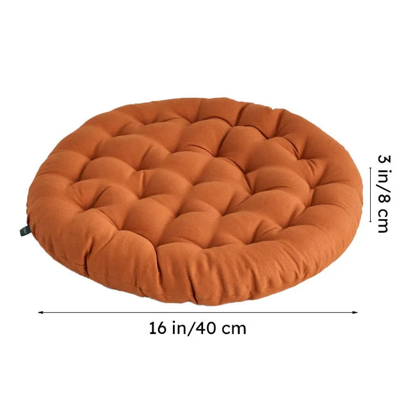 Fluffpod Solid Cotton Floor Cushion - Orange media 8