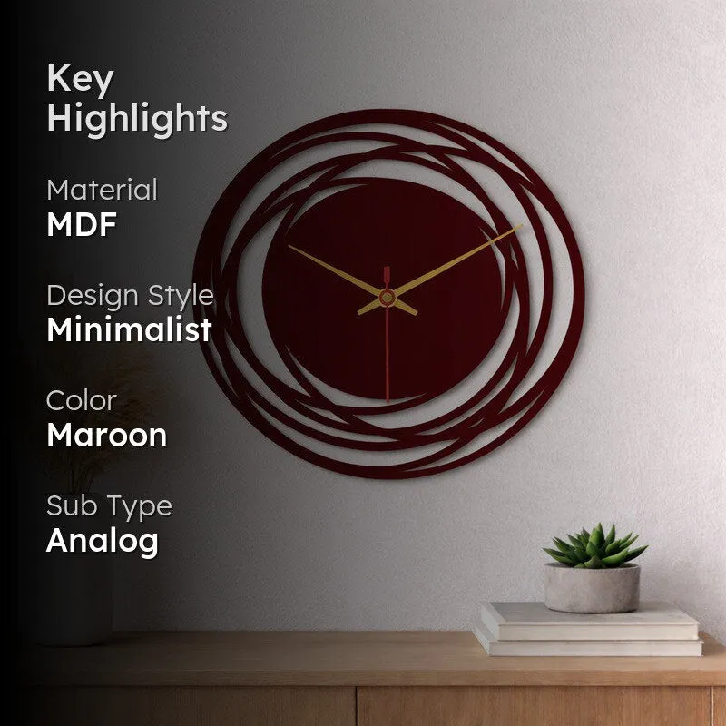 Orbit Loop Wooden Wall Clock media 2