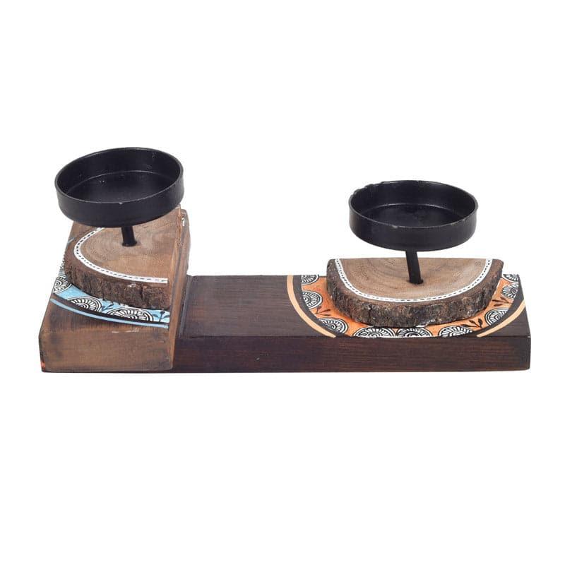 Prana Wooden Candle Stand media 3