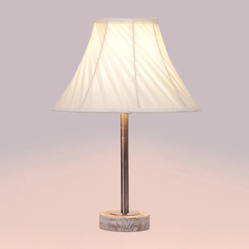 Twistra Rodin Wooden Table Lamp - Ivory,Silver,White media 5