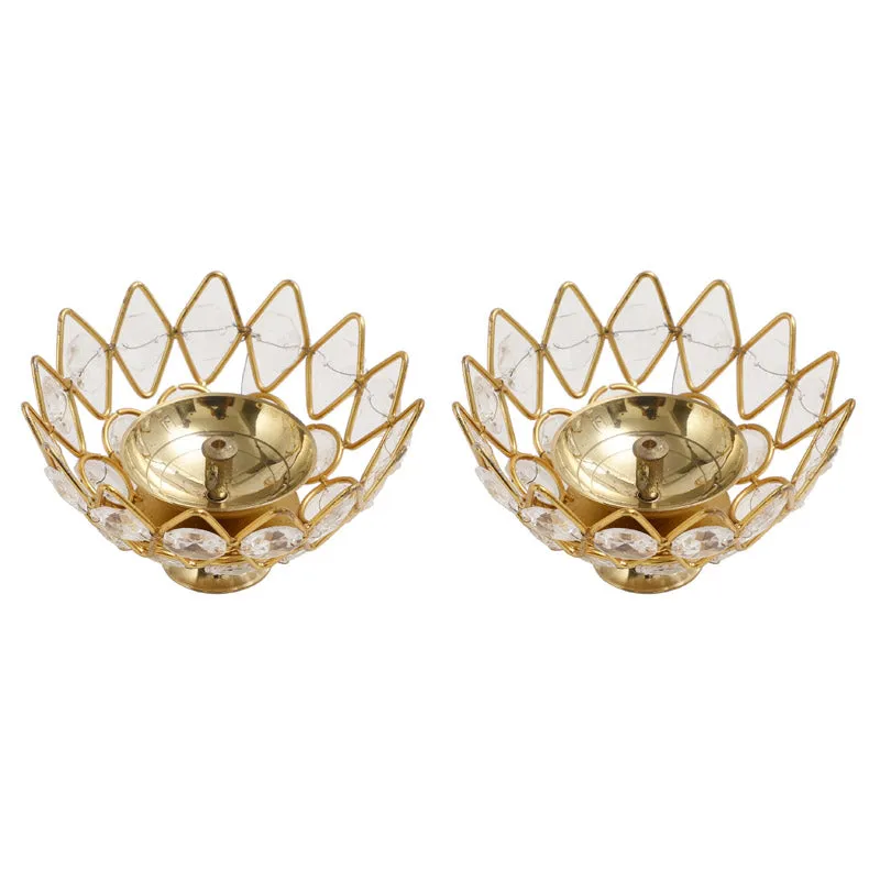 Neelima Crystal Diya (Big) - Set Of Two media 5