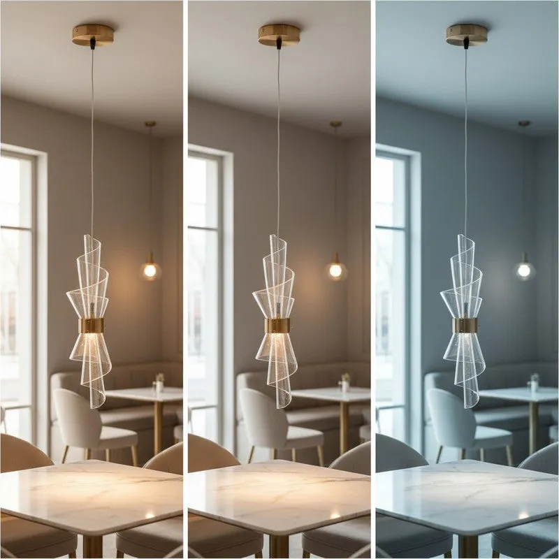 Luma Twisted Acrylic Ceiling Lamp media 6