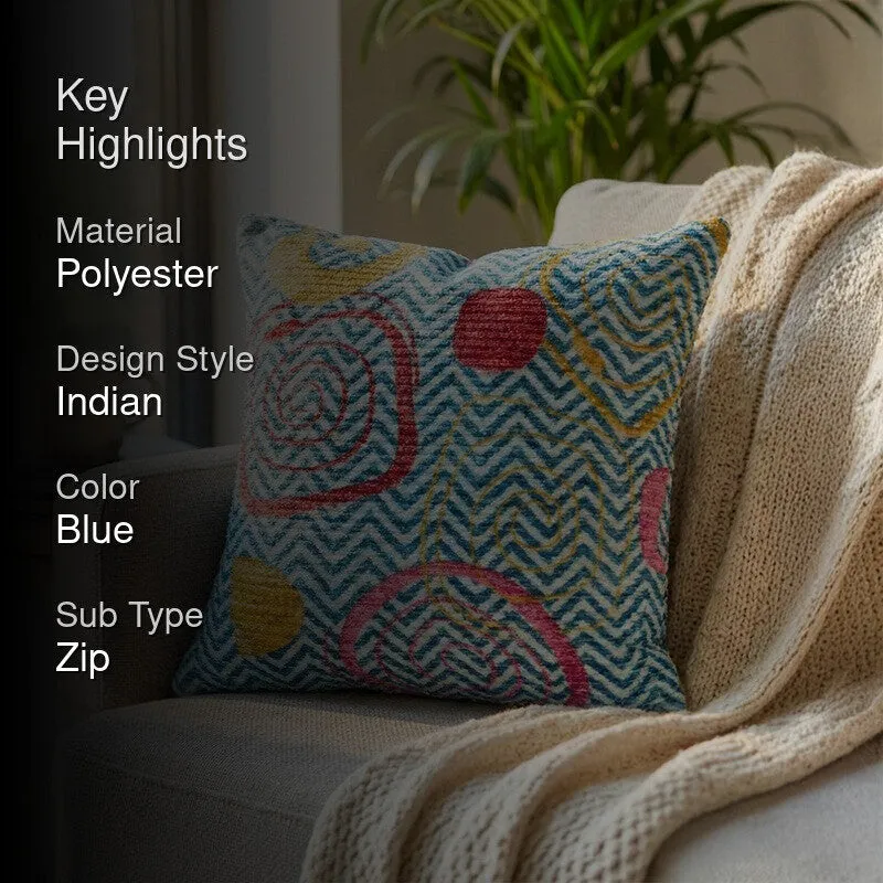 BlossomTrail Cushion Cover - Blue media 2