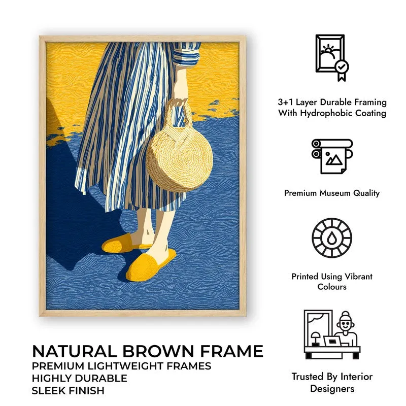 Quiet Couture Canvas Wall Painting - Brown Frame media 10