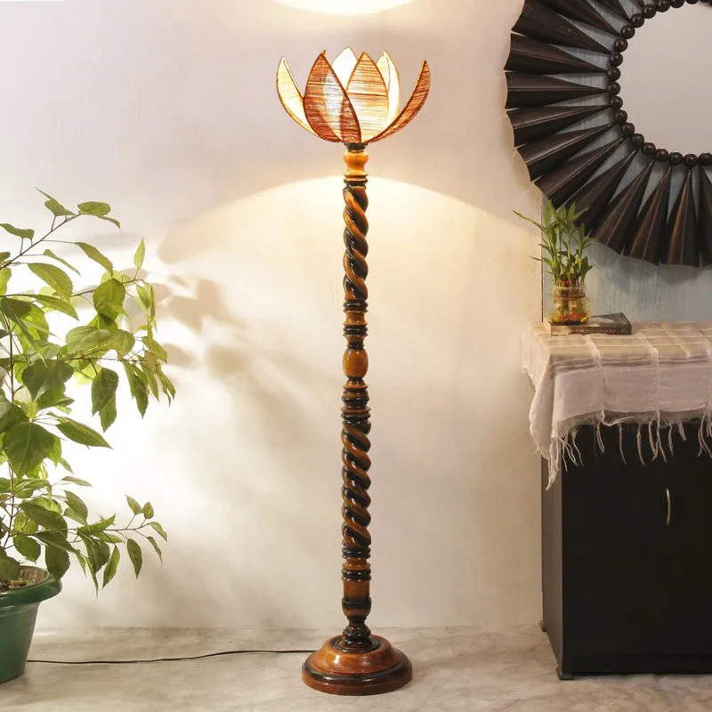 Noble Halo Floral Floor Lamp media 1