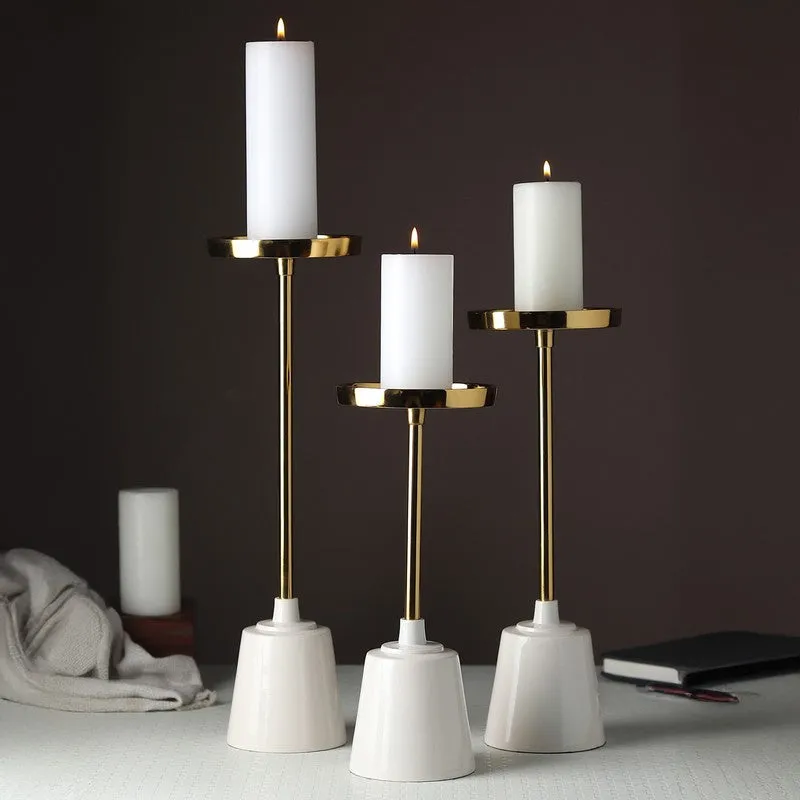 Aurum Balance Multi (Arm Candle Holder - Gold) - Set Of Three media 1