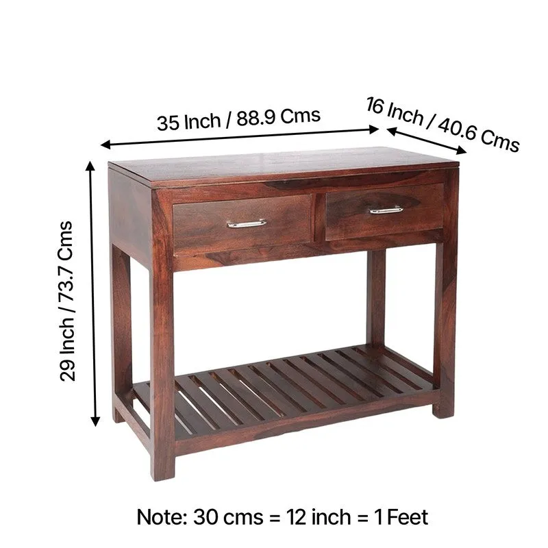 Wynex Sheesham Wooden Table - Brown media 11