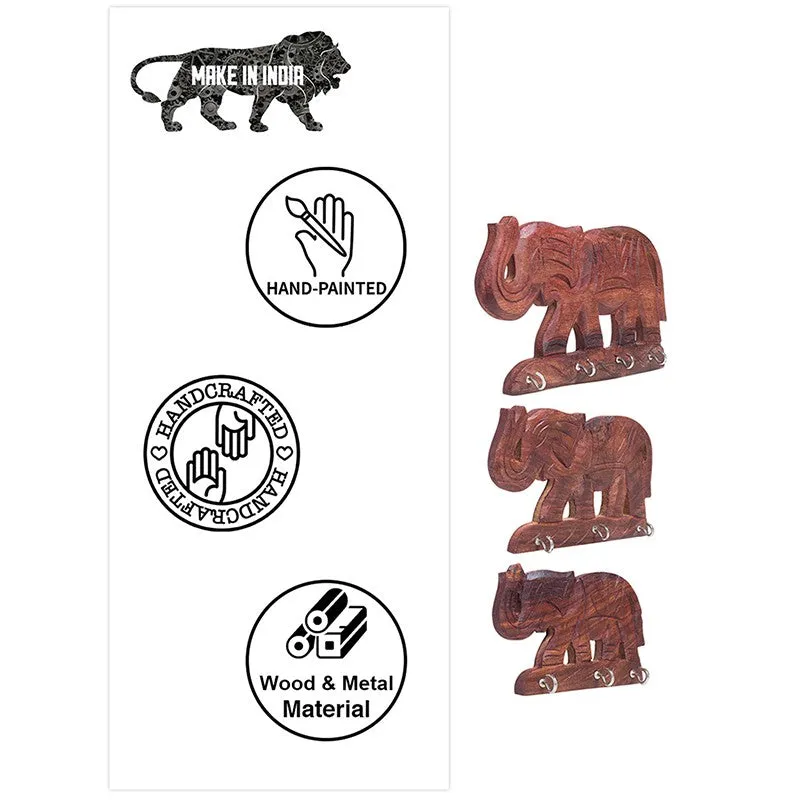 Elephant Cross Key Holder - Set Of Three media 4