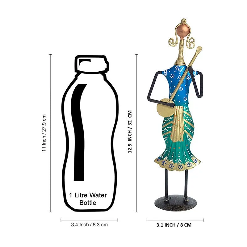 Lady Musician Iron Showpiece - Blue media 8