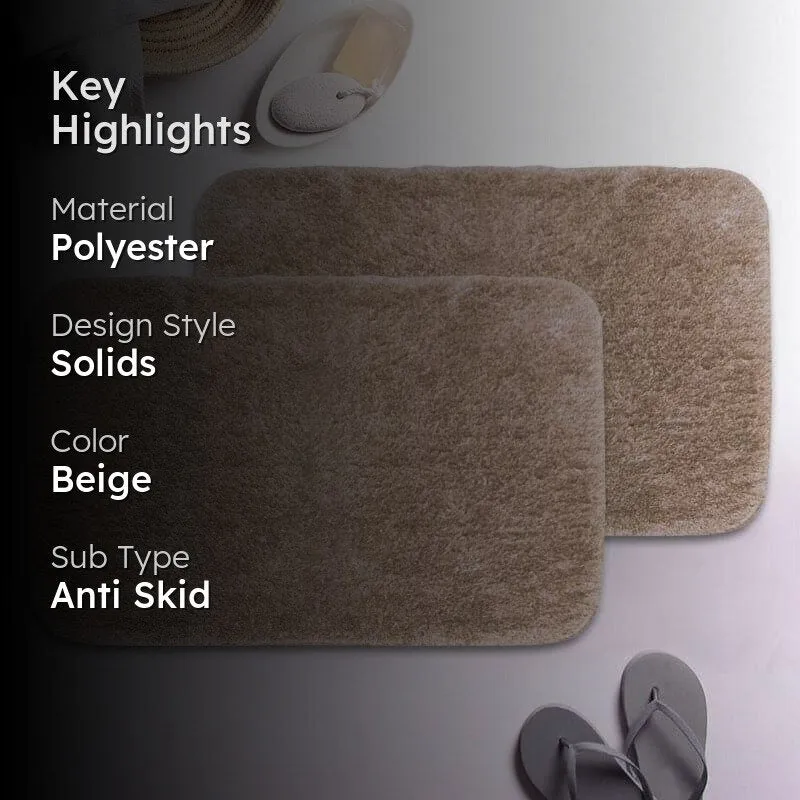 Foot Mate Anti Slip Bathmat (Light Brown) - Set Of Two media 2