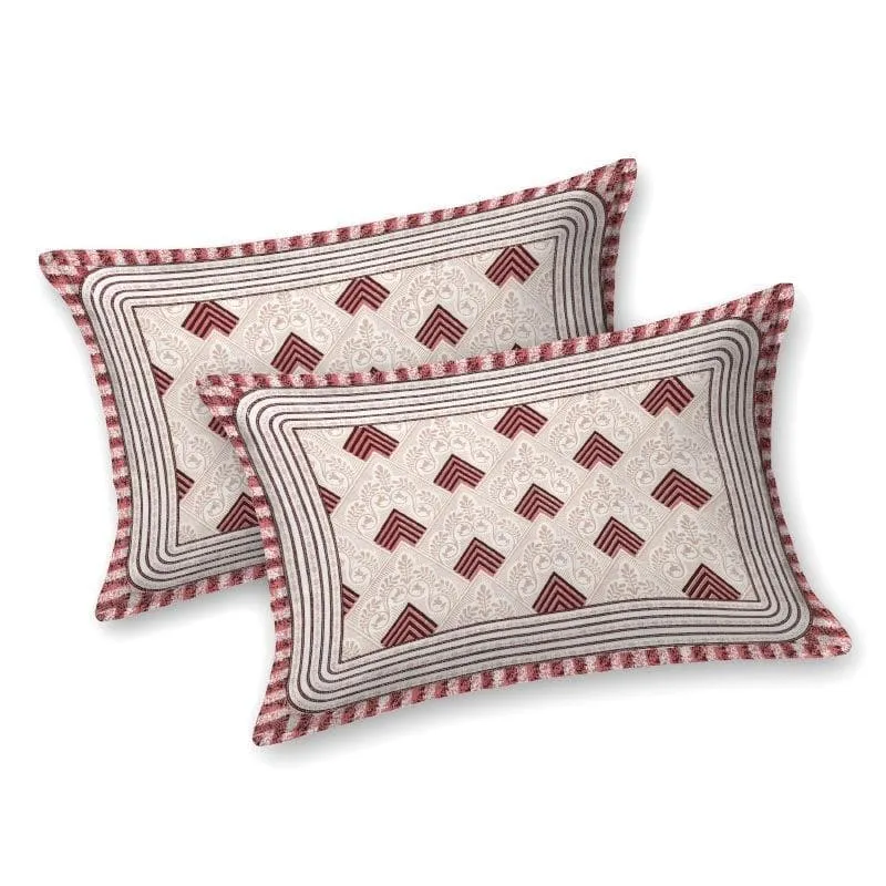 Lux-Raven Cotton Bedsheet (Maroon) - 260 TC media 5