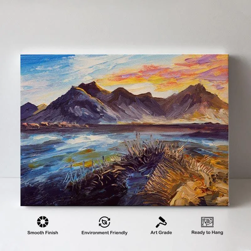 Pink Sunset Canvas Wall Painting - Gallery Wrap media 4