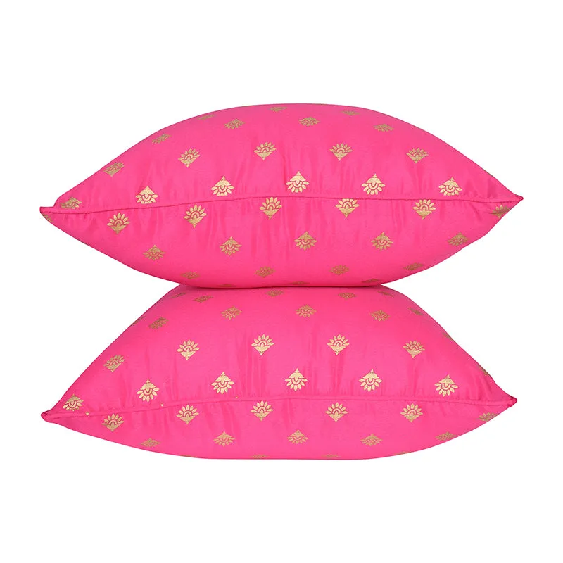 Pink Bhuttas Printed Cushion Cover - Set Of Two media 5