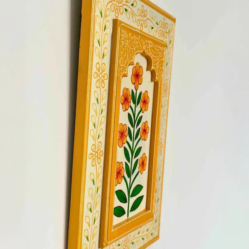 Elarin Floral Wall Art & Paintings - Yellow media 4