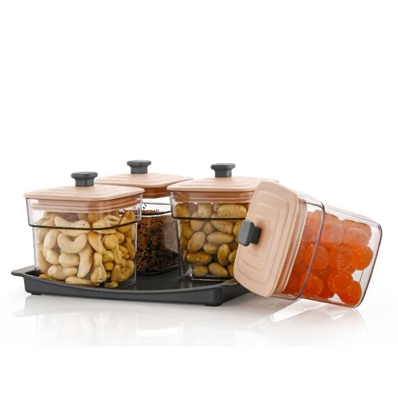 Smart Store Peach Square Jar (250 ML) - Set Of Five media 3