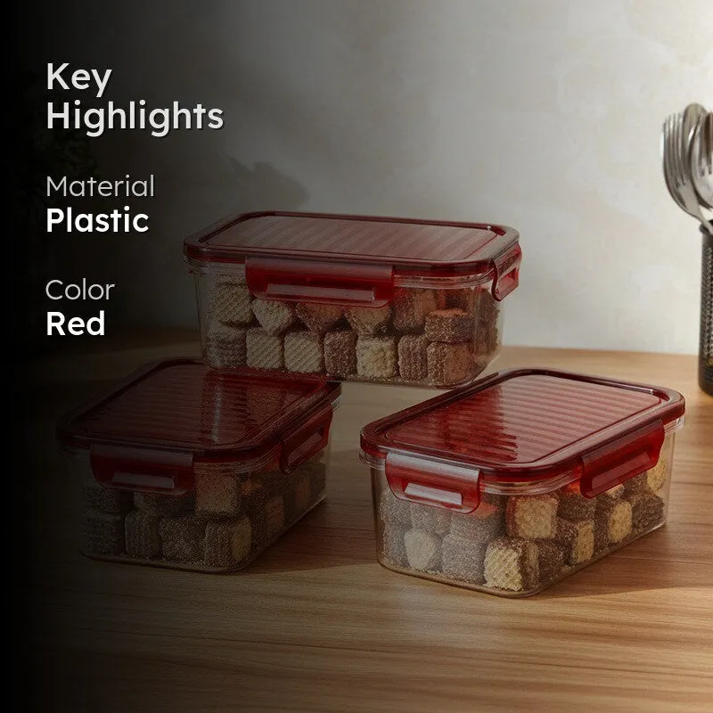 SmartStore Red Food Container (800 mL Each) - Set Of Three media 2
