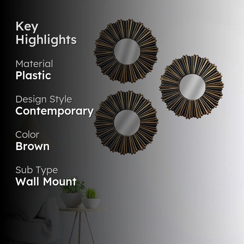 Miranda Decorative Wall Mirror - Set Of Three media 2