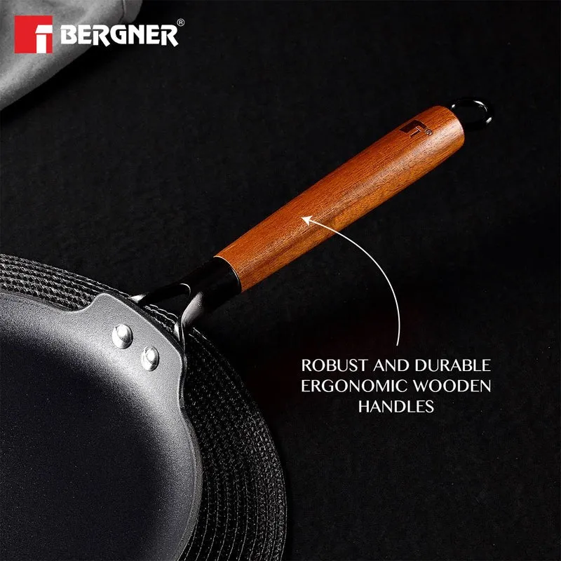 Bergner Odin Iron Dosa Tawa With Wooden Handle - 28 cm media 6