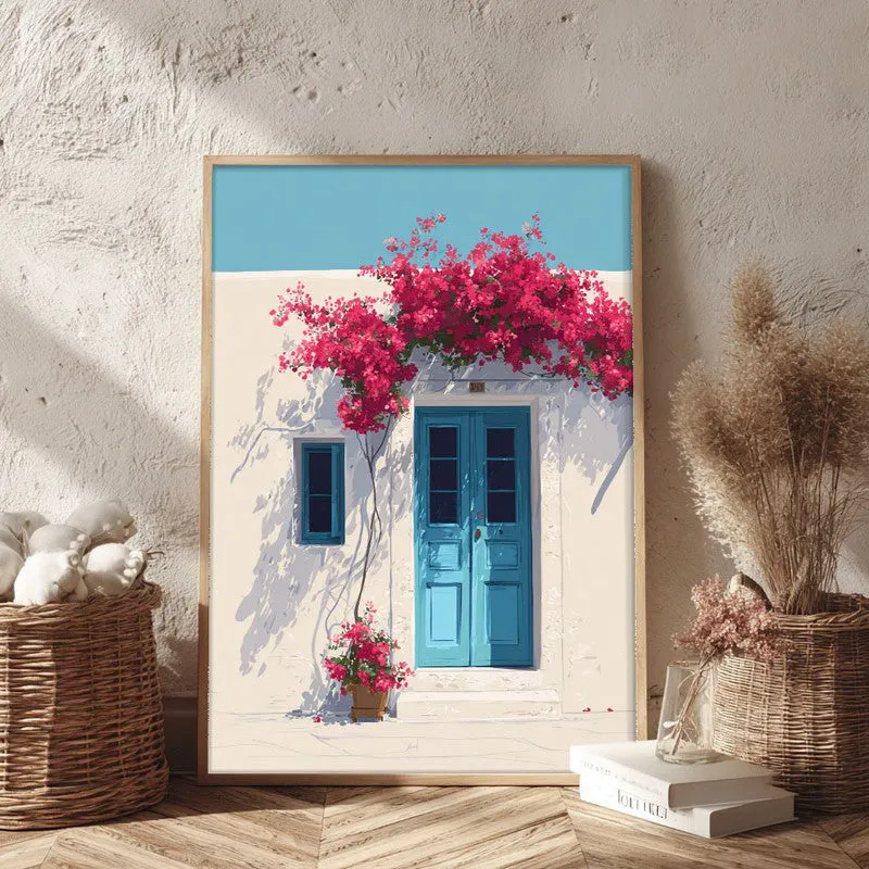 Blooming Vacation Canvas Wall Painting - Brown Frame media 3