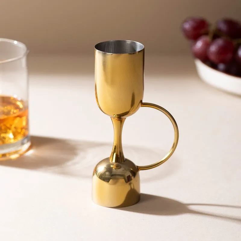 The Fine Measure Stainless Steel Jigger (Gold) - 30 ML/60 ML media 1