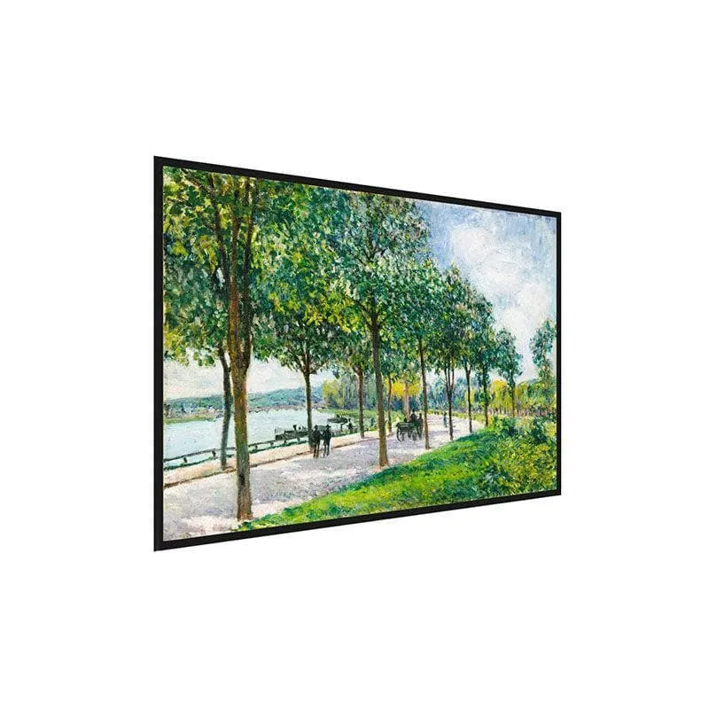 Chestnut Trees Canvas Wall Painting - Black Frame media 3