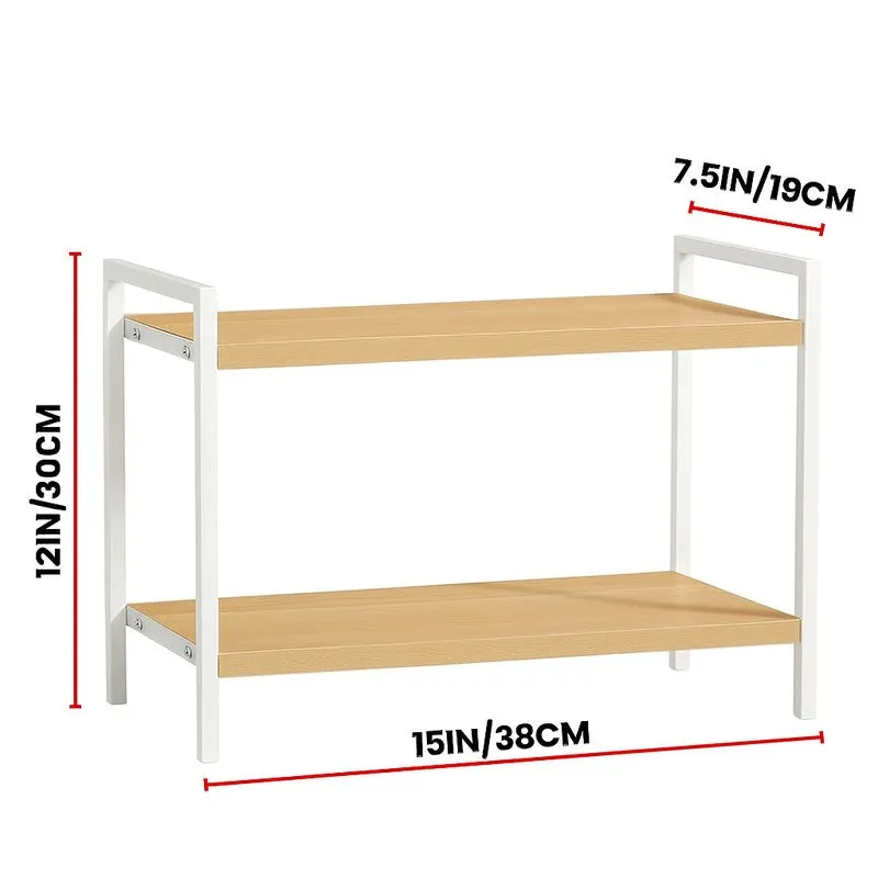 Tierora 2-tier Kitchen Storage Rack - White media 6