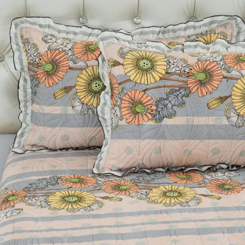 Peach Flowers Bedcovers media 4