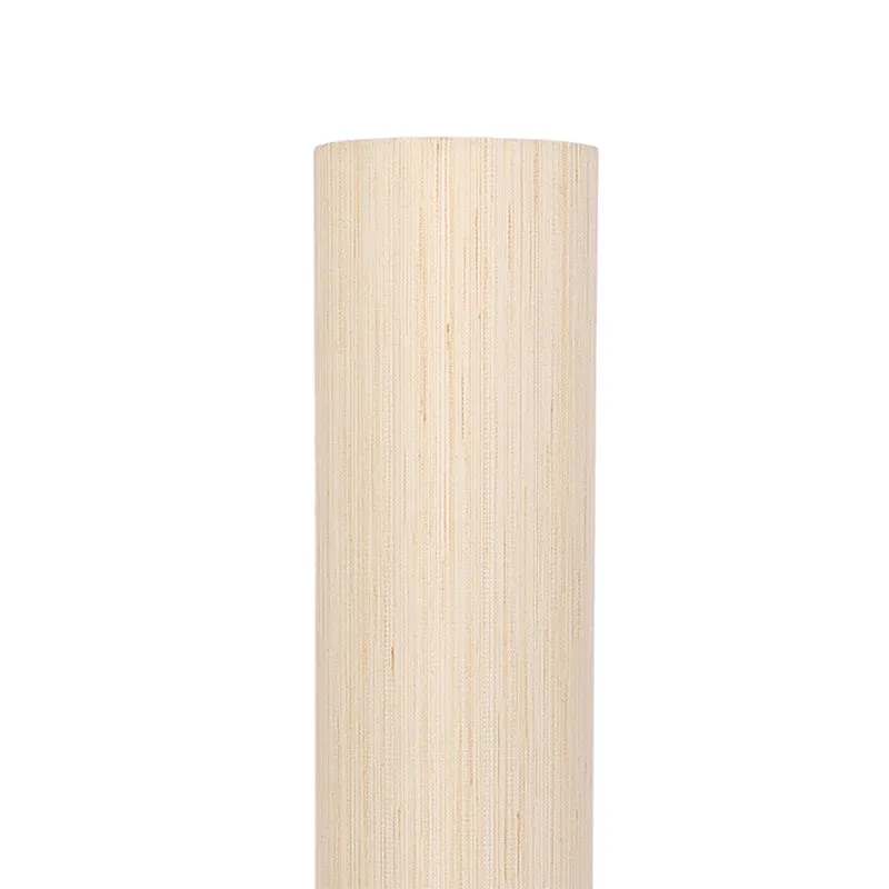 Eshe Wooden Tower Floor Lamp With Khadi Shade - Off-White media 3