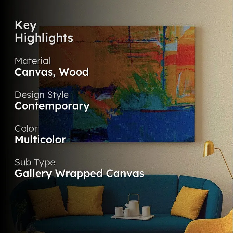The Color Abstract Canvas Wall Painting - Gallery Wrap media 2
