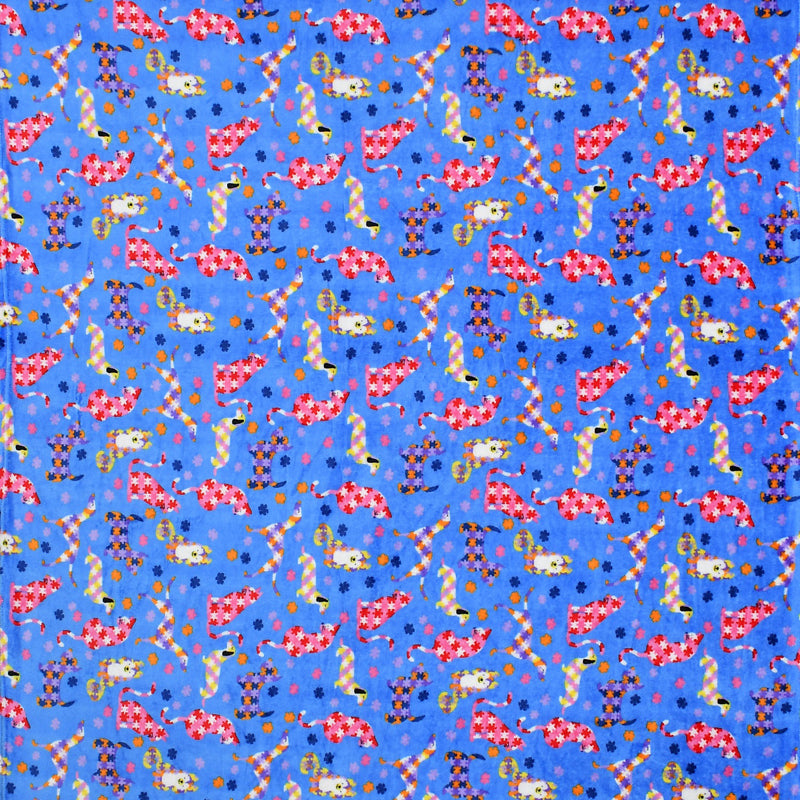Warm Paws Flannel Cotton Flannel Bedsheet (Blue) - 190 GSM media 5