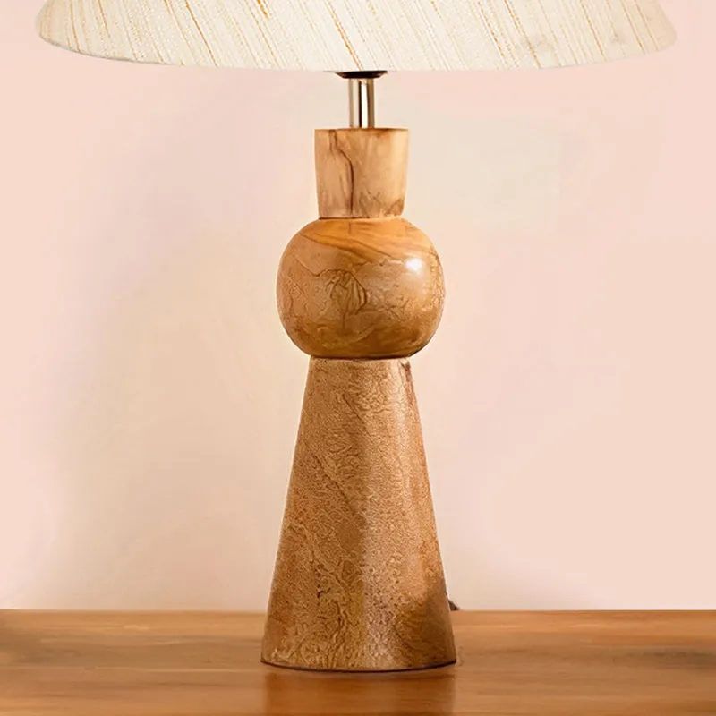 Angler Neo Wooden Table Lamp - Beige,Brown media 4