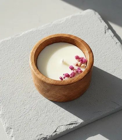 Soy Wax · Mango Wood